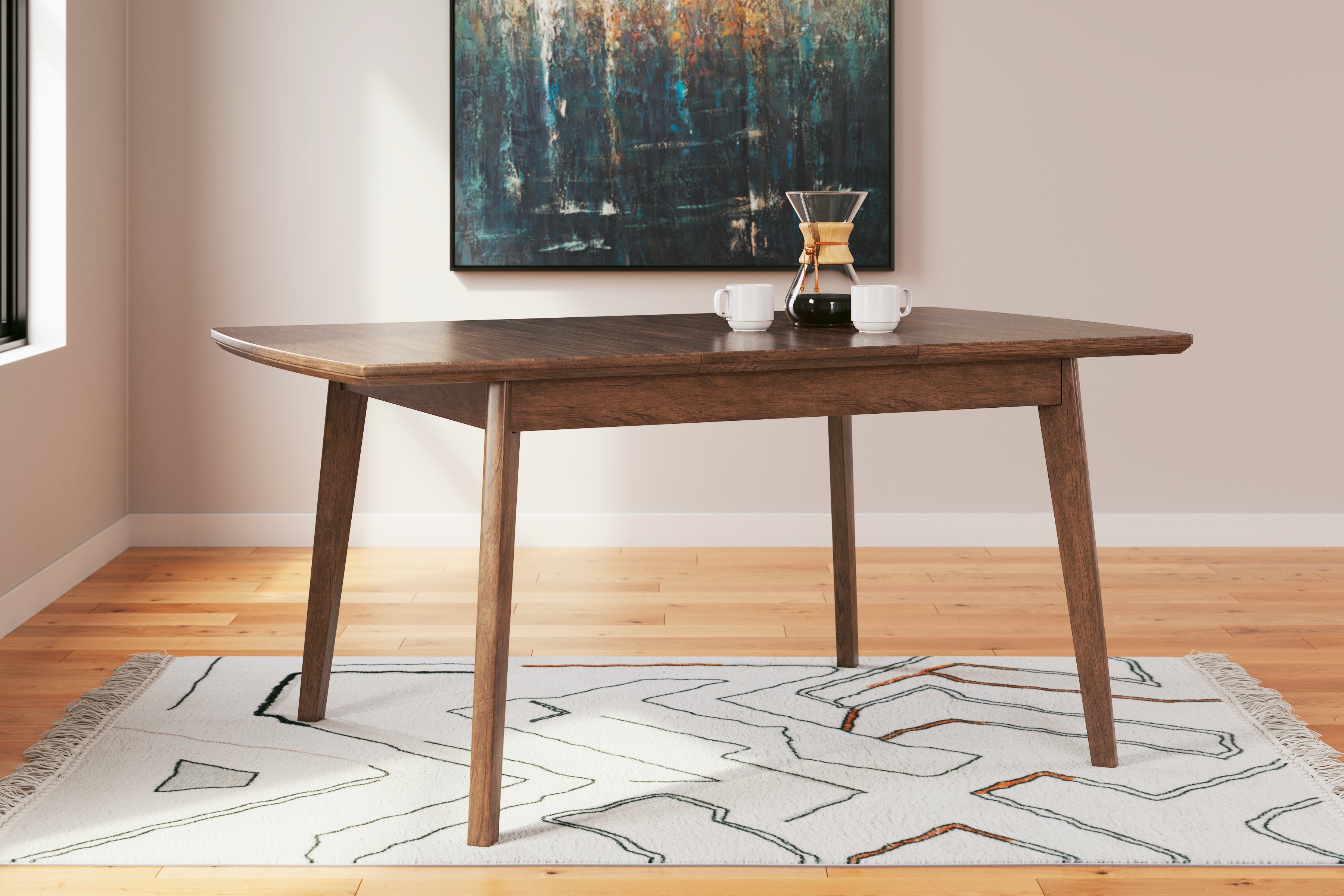 Sectionals for Less - Ashley Furniture - Lyncott Dining Room - RECT DRM Butterfly EXT Table / Brown - D615-35