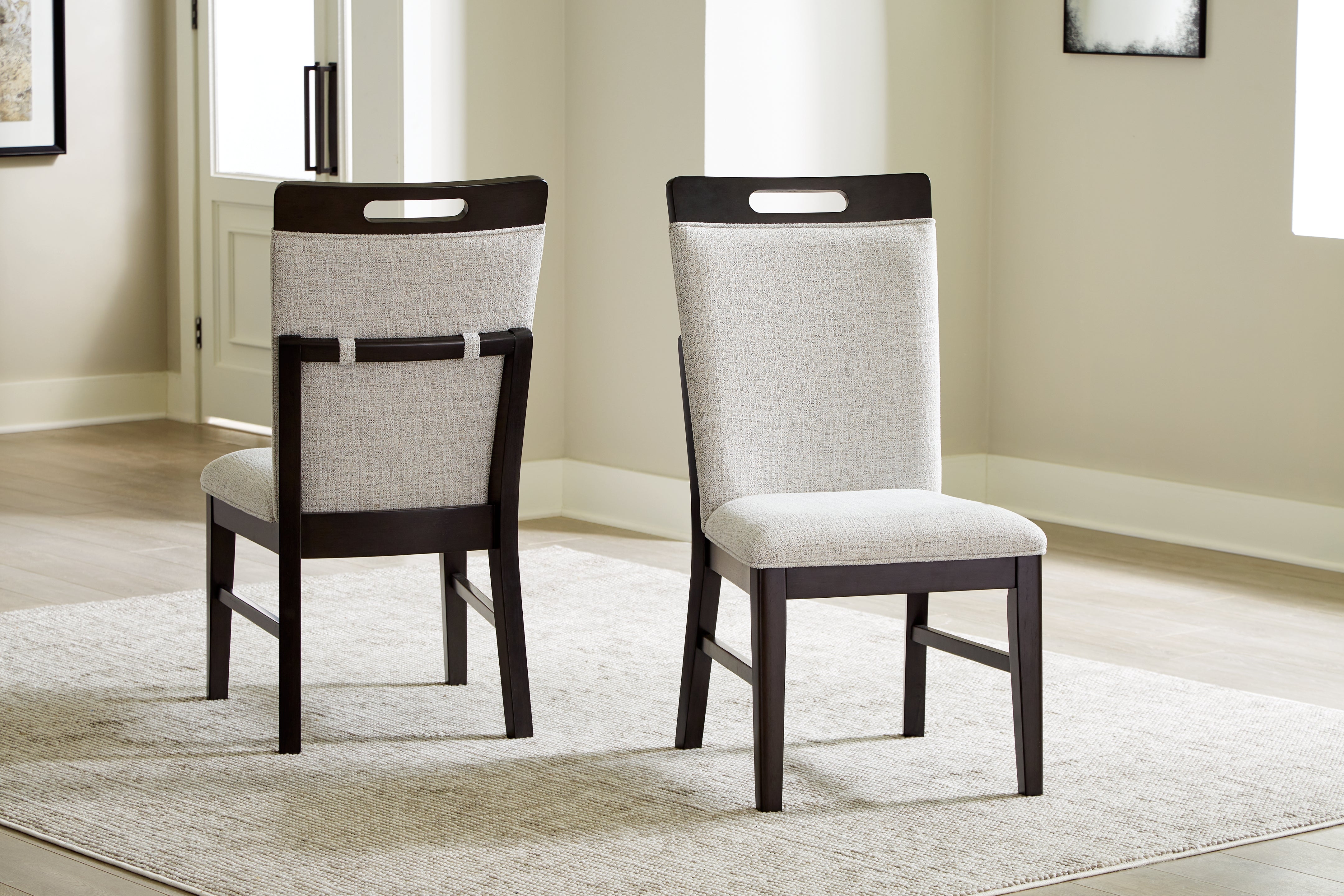 Sectionals for Less - Ashley Furniture - Neymorton Dining Room - Dining Chair (Set of 2) / Dark Grayish Brown - D618-01X2