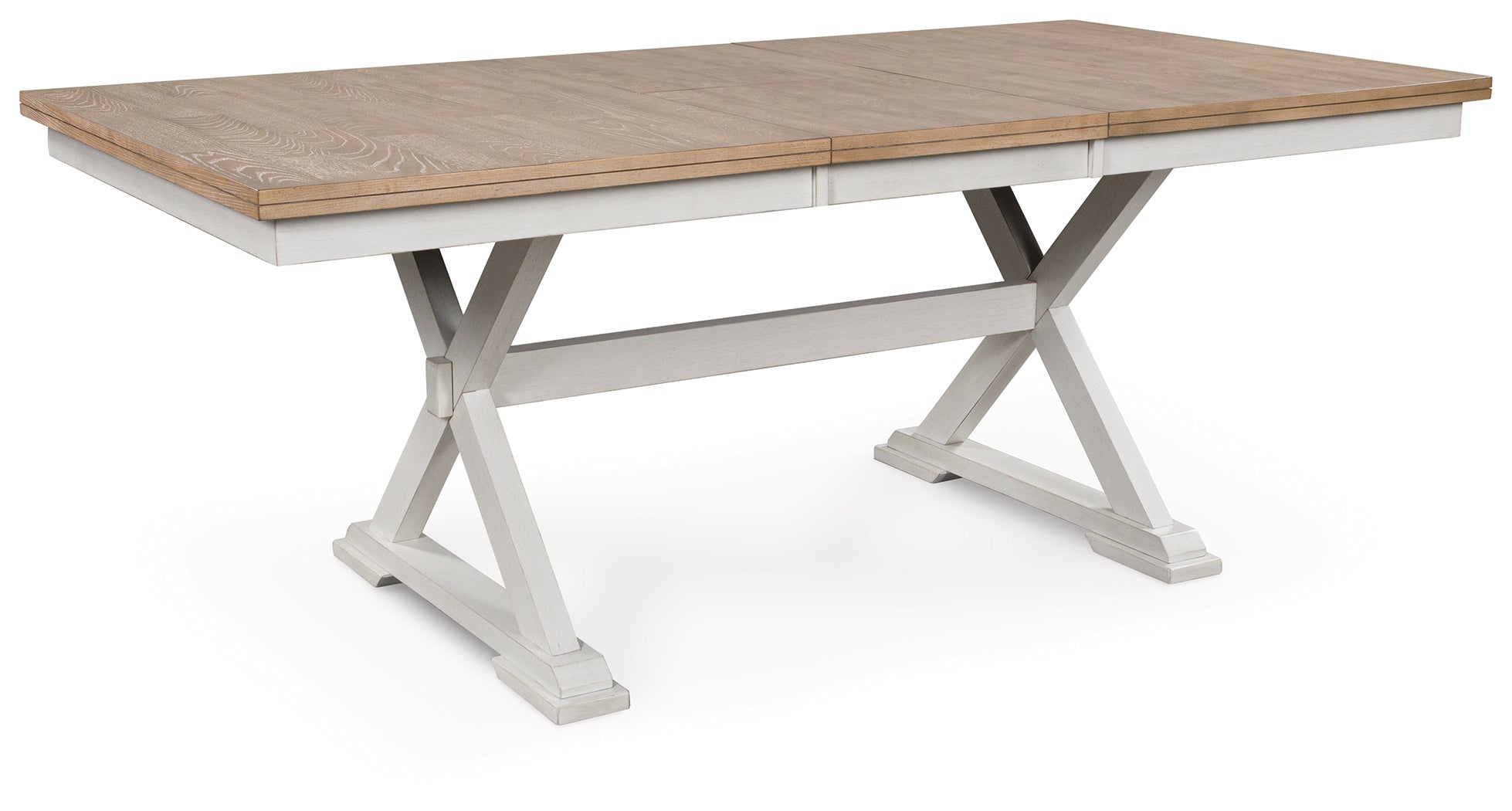 Sectionals for Less - Ashley Furniture - Purlaney Dining Butterfly Extension Table - RECT DRM Butterfly EXT Table / Antique White/Natural - PCD627-35