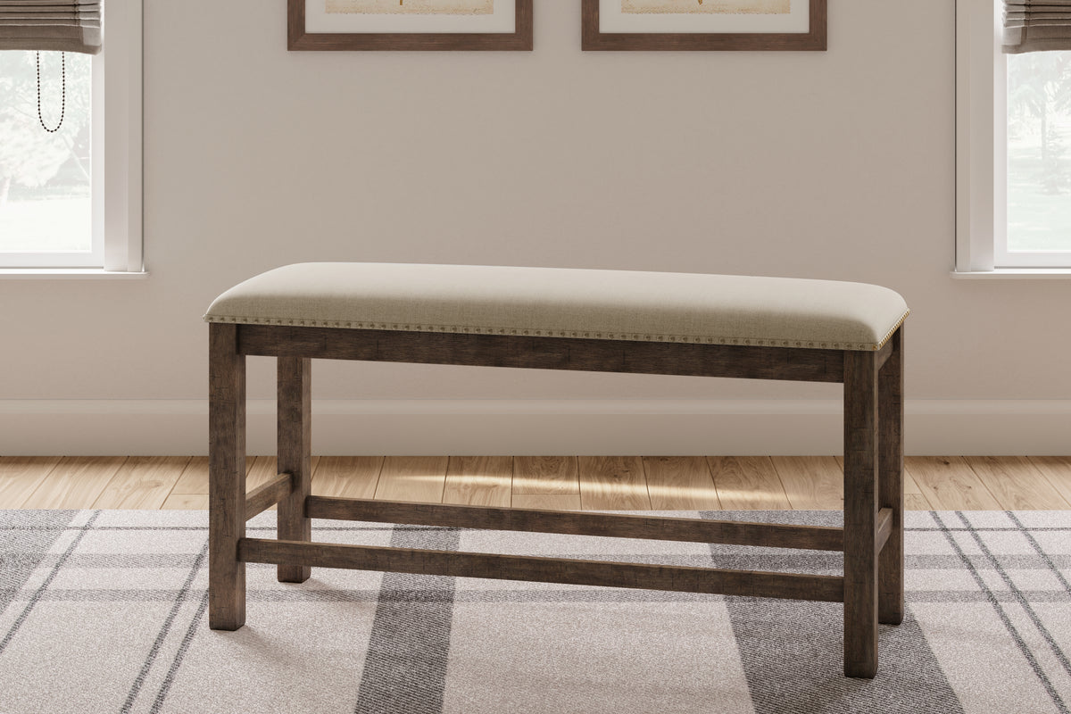Sectionals for Less - Ashley Furniture - Moriville Dining Room - Upholstered Bench / Beige / 48"W x 17"D x 20"H - D631-00