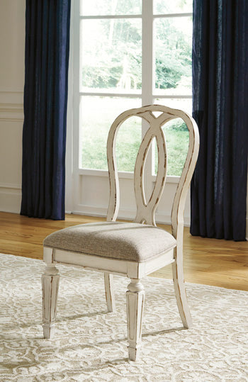 Sectionals for Less - Ashley Furniture - Realyn Dining Room - Dining Chair (Set of 2) / Chipped White - D743-02X2