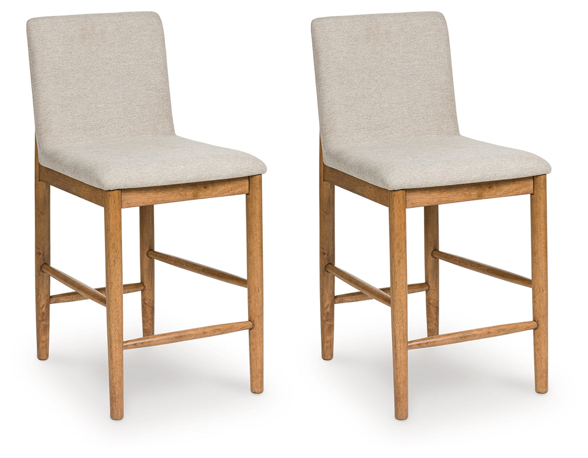 Sectionals for Less - Ashley Furniture - Isanti Dining Room - Counter Height Barstool (Set of 2) / Light Brown - D752-124X2