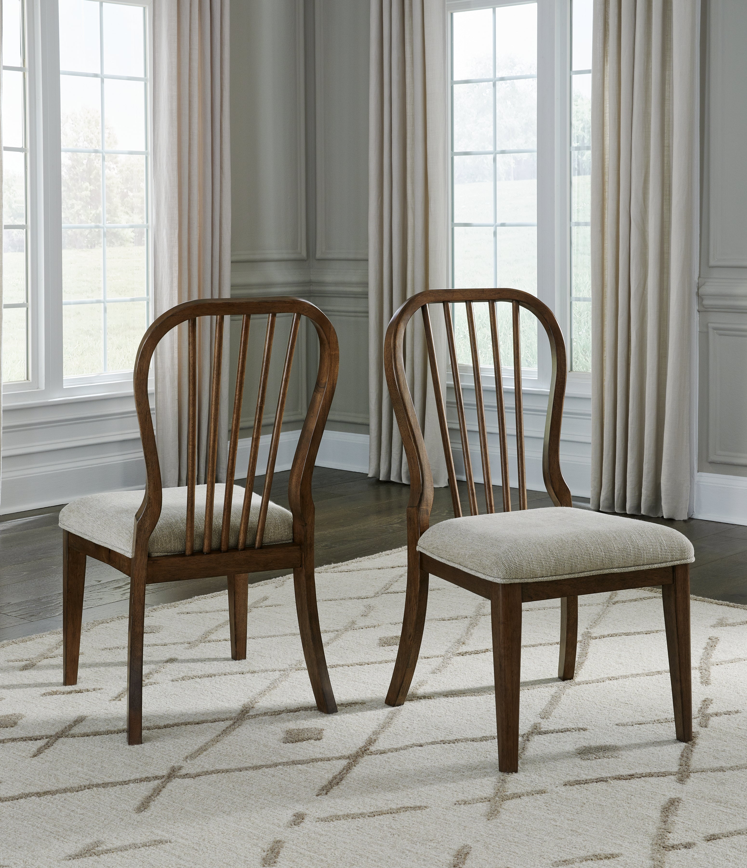 Sectionals for Less - Ashley Furniture - Sturlayne Dining Room - Dining Chair (Set of 2) / Brown - D787-01X2
