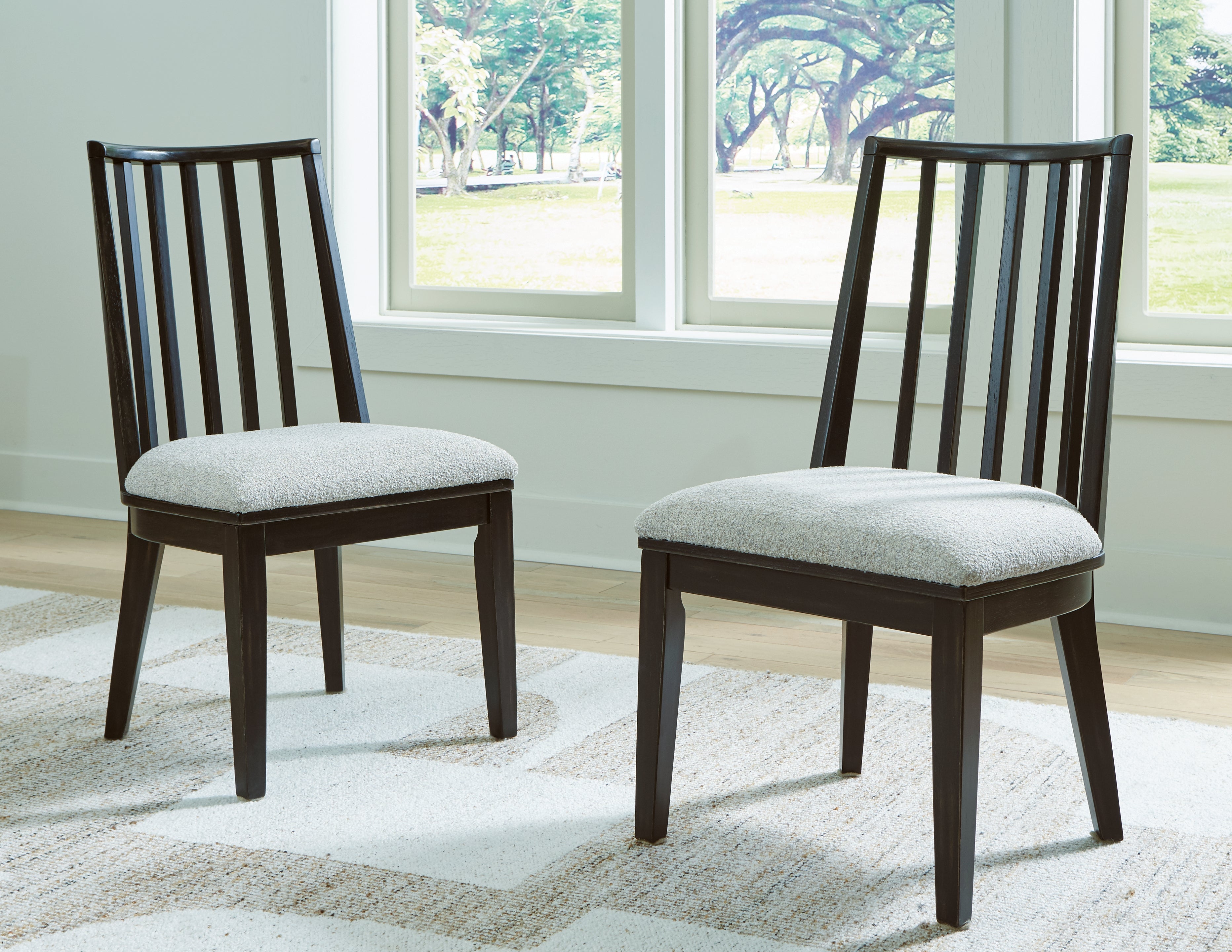 Sectionals for Less - Ashley Furniture - Galliden Dining Room - Dining Chair (Set of 2) / Black/Brown - D841-01X2