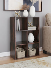 Sectionals for Less - Ashley Furniture - Glosmount Six Cube Organizer - Six Cube Organizer / Cherry/Light Brown - EA1055-3X2