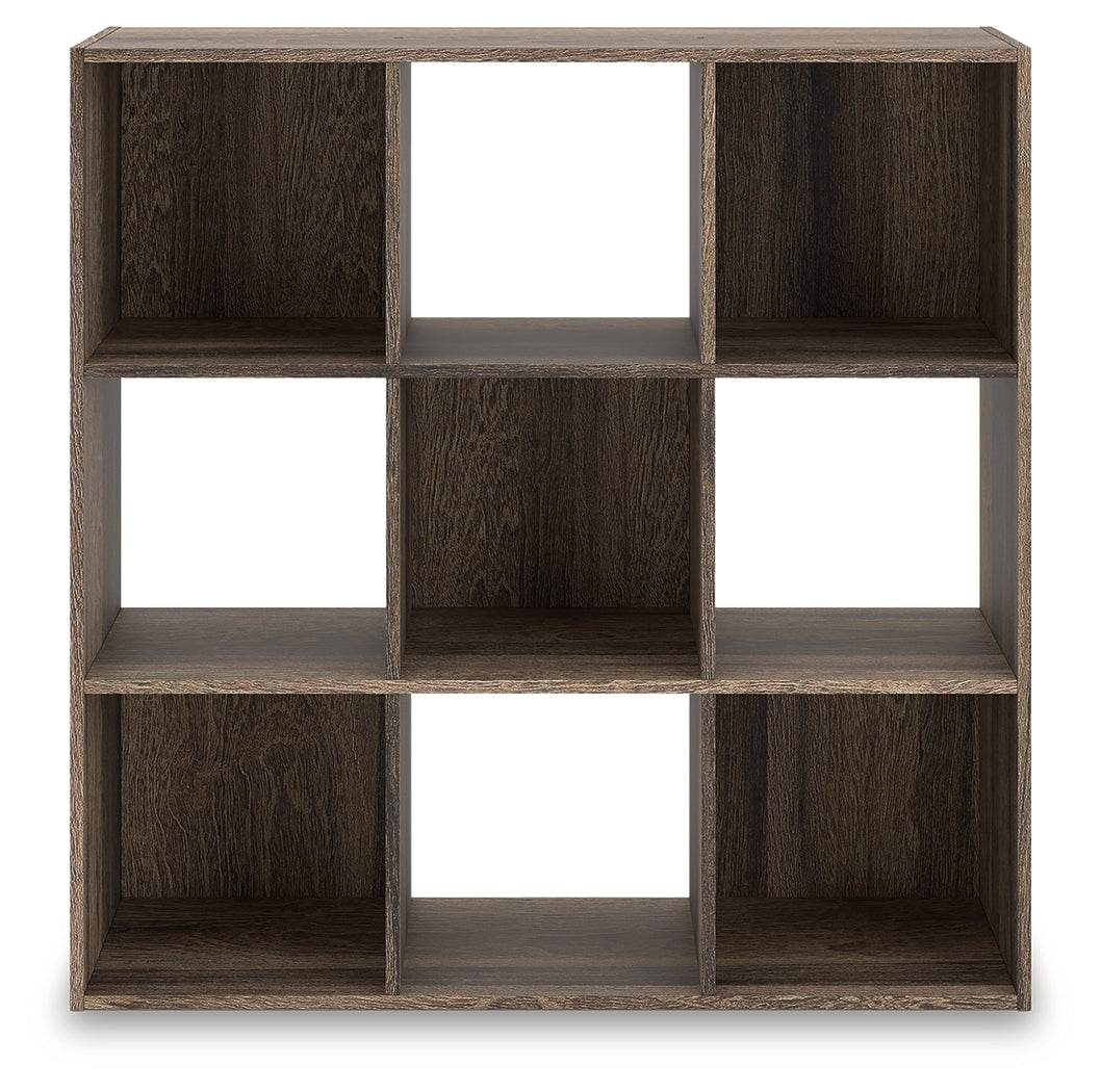 Sectionals for Less - Ashley Furniture - Shallifer Nine Cube Organizer - Nine Cube Organizer / Brown - EA1104-3X3