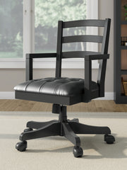 Sectionals for Less - Ashley Furniture - Wildenauer Home Office Desk Chair - Home Office Swivel Desk Chair / Black - H664-01A