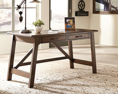 Sectionals for Less - Ashley Furniture - Baldridge Office Desk - Home Office Large Leg Desk / Rustic Brown - H675-44
