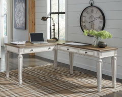 Sectionals for Less - Ashley Furniture - Realyn Office Desk - Home Office Lift Top Desk / White/Brown - H743-134