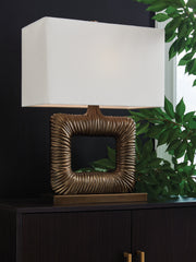 Sectionals for Less - Ashley Furniture - Garronby Lighting - Metal Table Lamp (1/CN) / Antique Brass Finish - L207604