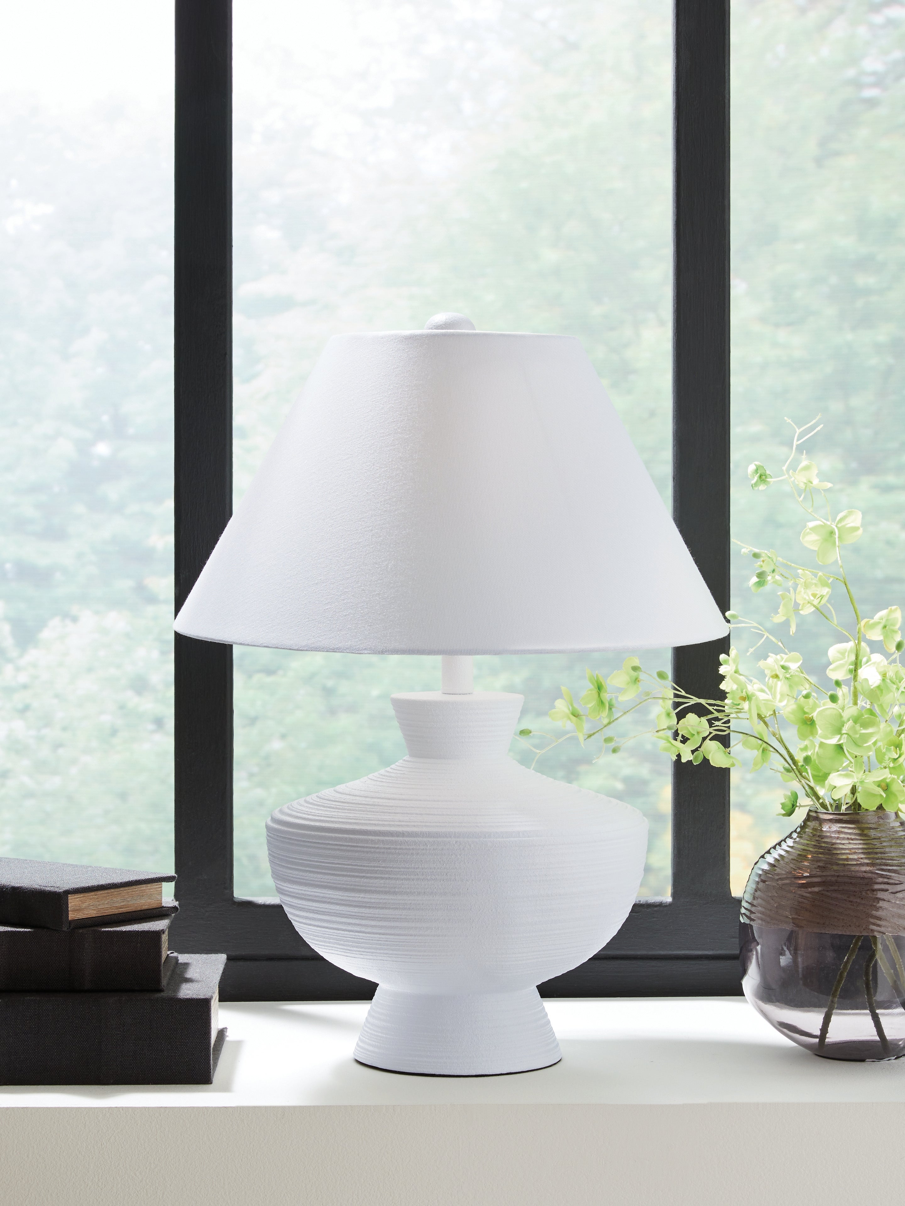 Sectionals for Less - Ashley Furniture - Harelwood Lighting - Poly Table Lamp (1/CN) / White - L235934