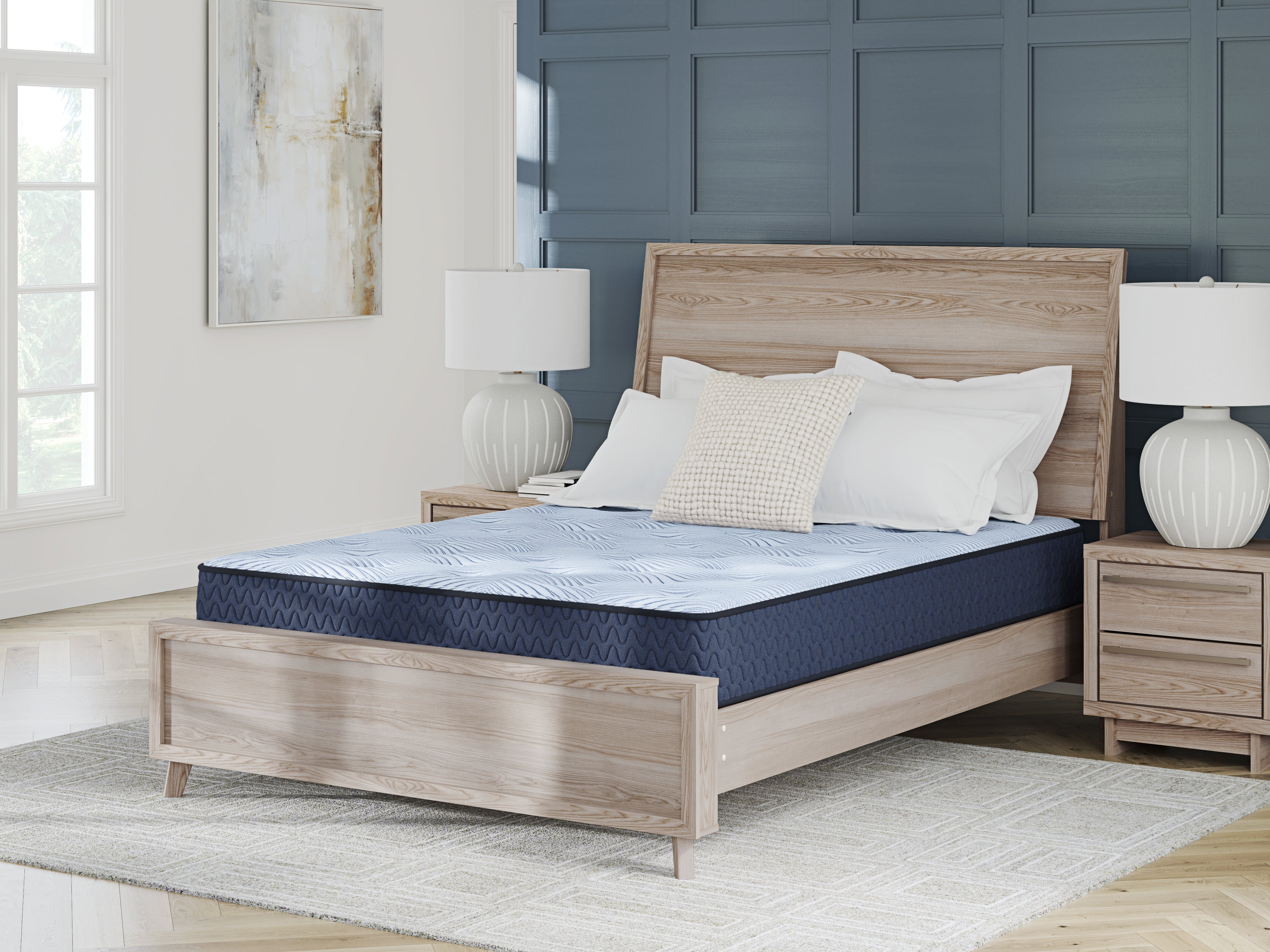 Sectionals for Less - Ashley Furniture - Peak 2.0 10 Hybrid Mattresses - Full / Light Blue - M20221