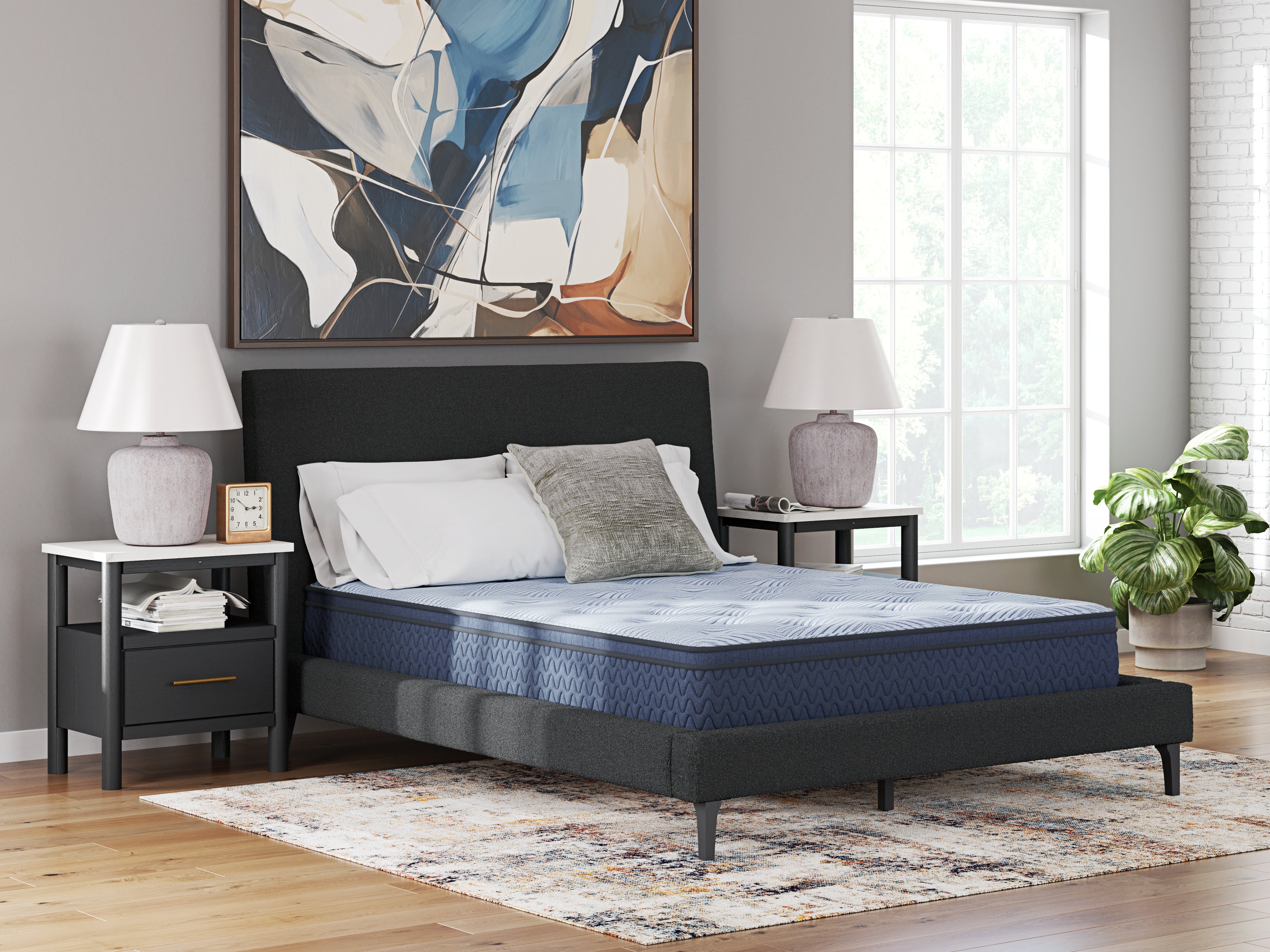 Sectionals for Less - Ashley Furniture - Peak 2.0 12 Hybrid Mattresses - Queen / Light Blue - M20331