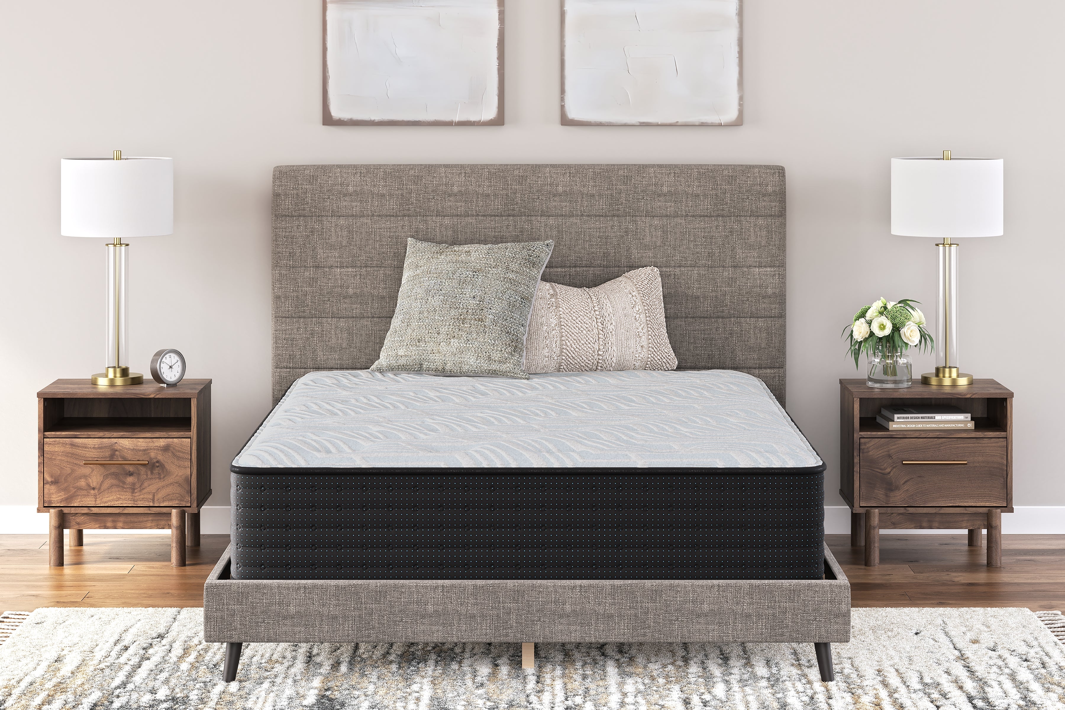 Sectionals for Less - Ashley Furniture - Palisades Plush Mattresses - Twin / Gray/Blue - M41611