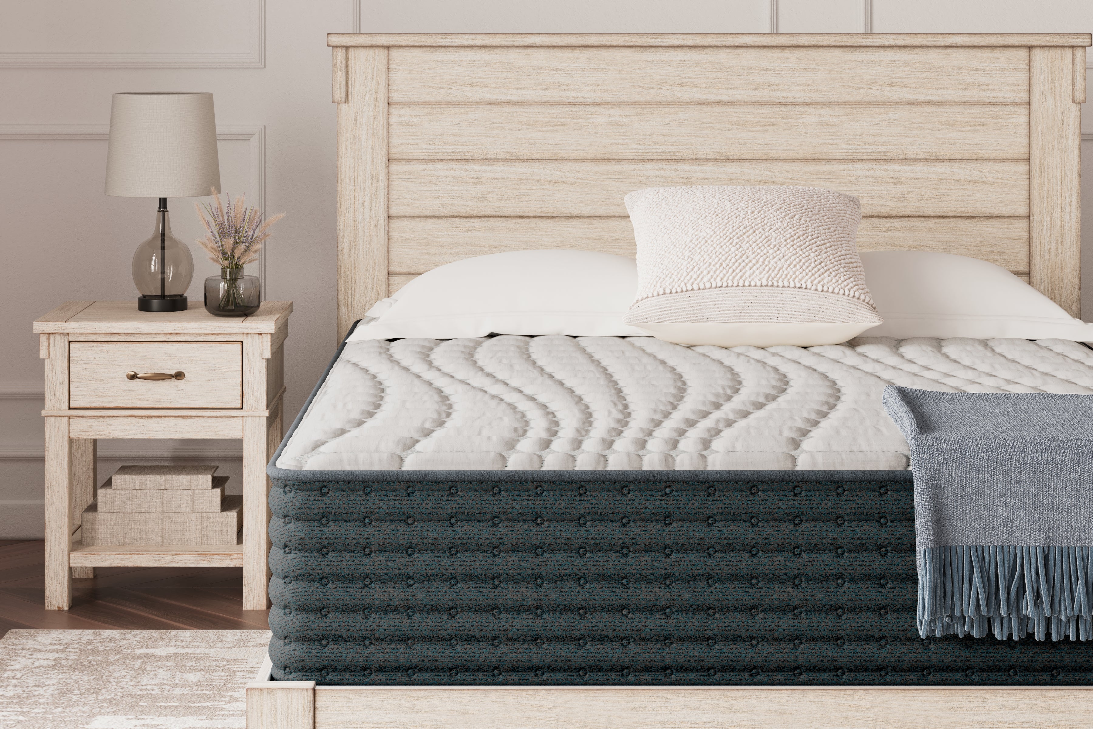 Sectionals for Less - Ashley Furniture - Hybrid 1300 Mattresses - Queen / White - M43631