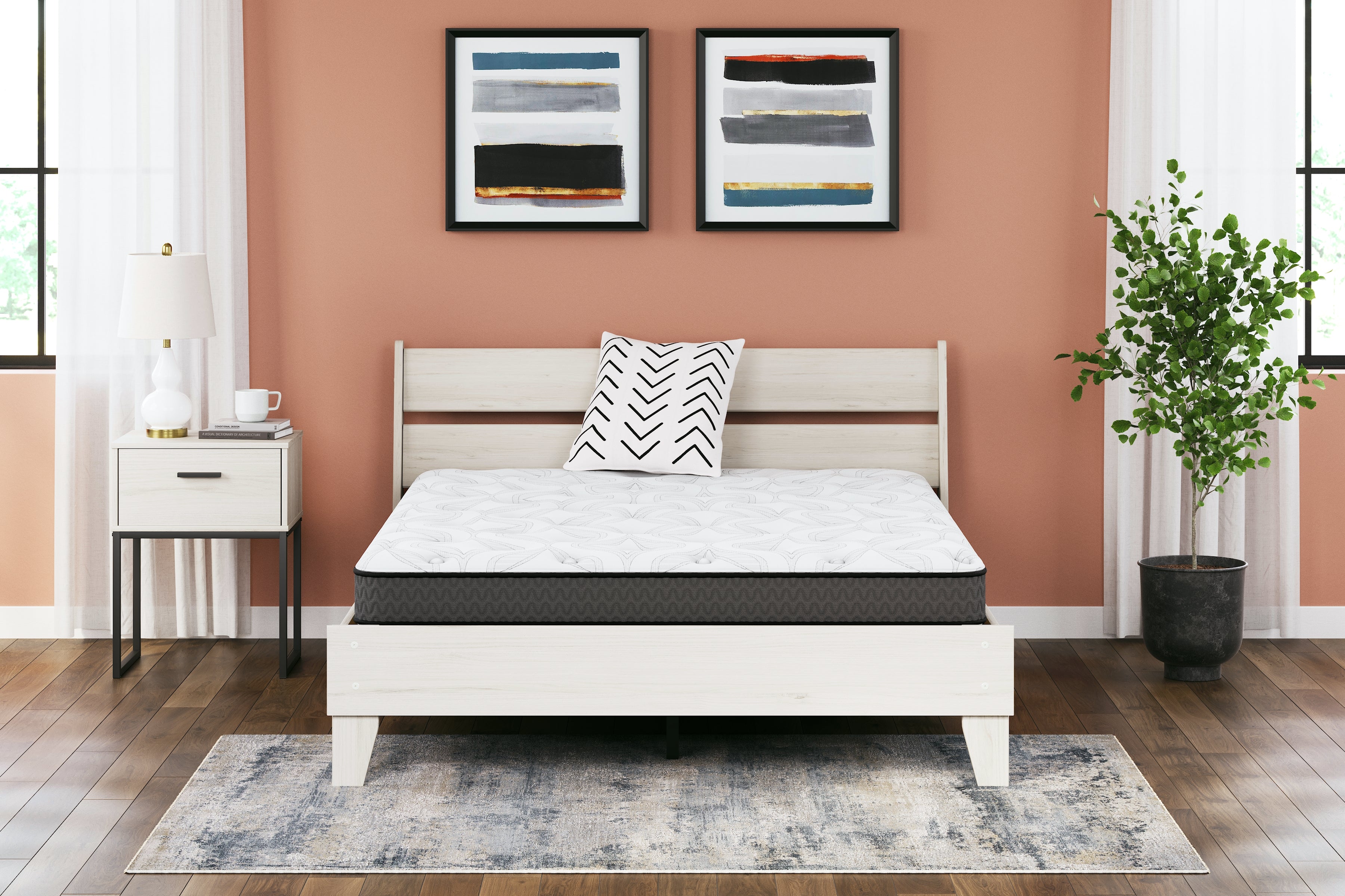 Sectionals for Less - Ashley Furniture - 8 Inch Bonnell Hybrid Mattresses - Full / White - M58721