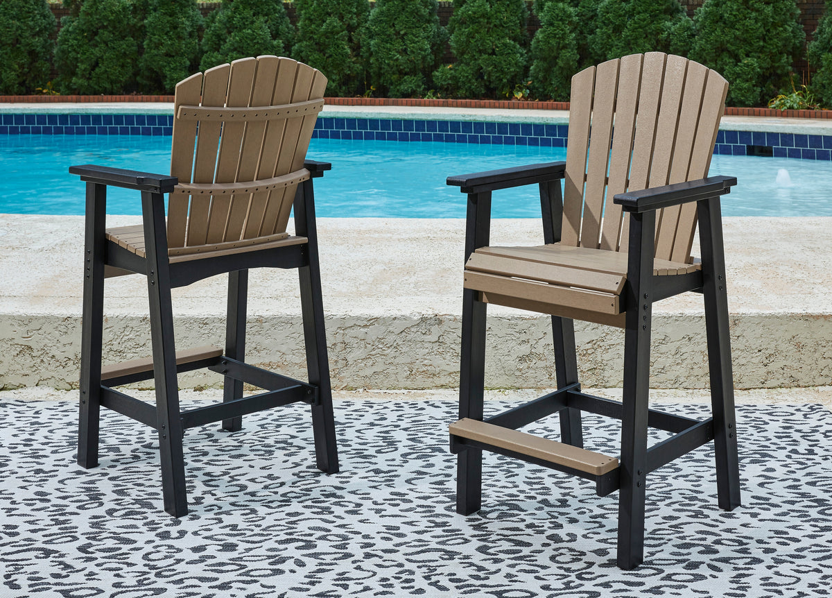 Sectionals for Less - Ashley Furniture - Fairen Trail Outdoor - Barstool (Set of 2) / Black/Driftwood - P211-124
