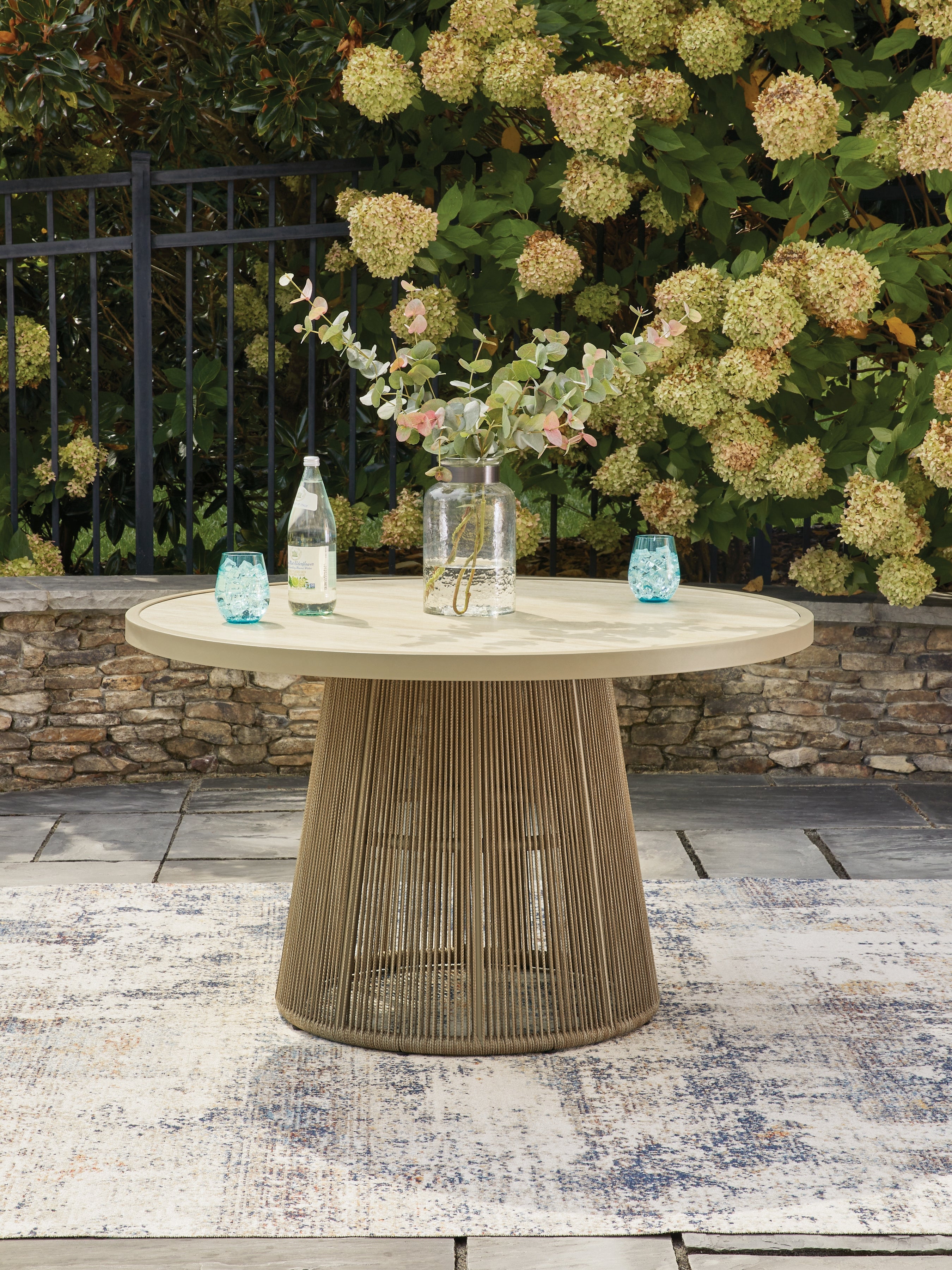 Sectionals for Less - Ashley Furniture - Orchard Beach Outdoor - Outdoor Dining Table / Beige - PCP373P2