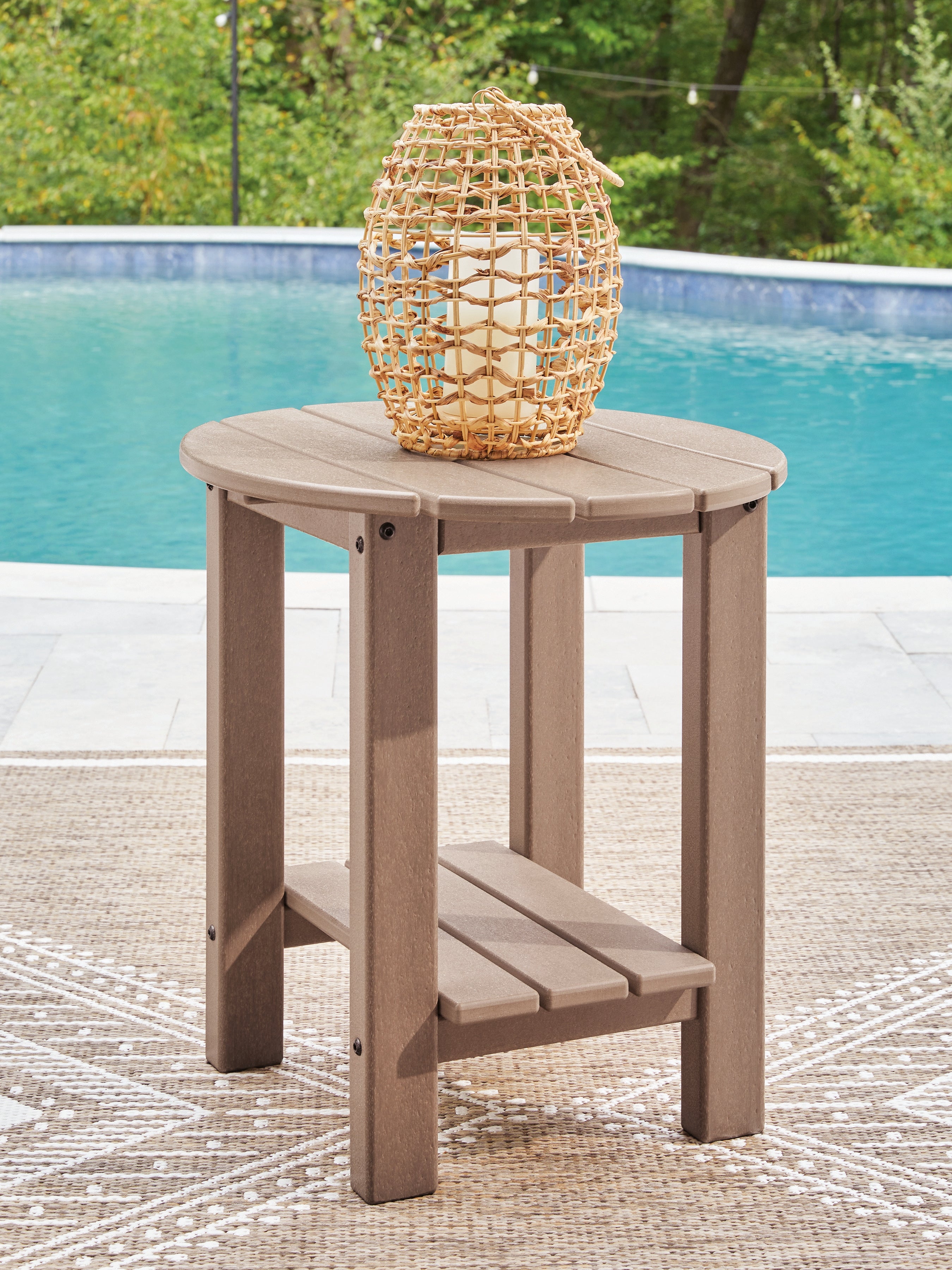 Sectionals for Less - Ashley Furniture - Grover Beach Outdoor - Oval End Table / Driftwood - PCP422-706