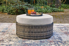 Sectionals for Less - Ashley Furniture - Harbor Court Outdoor - Ottoman with Cushion / Gray - P459-814