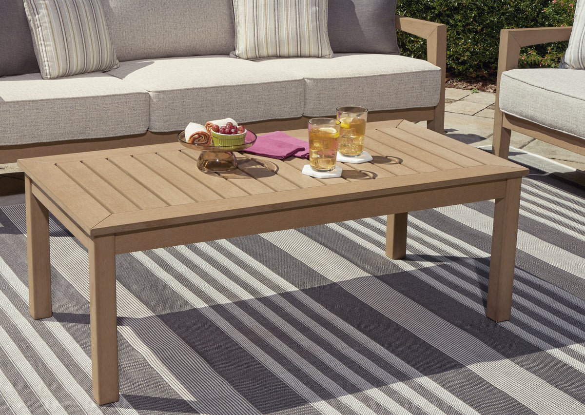 Sectionals for Less - Ashley Furniture - Hallow Creek Outdoor - Rectangular Cocktail Table / Driftwood - P560-701