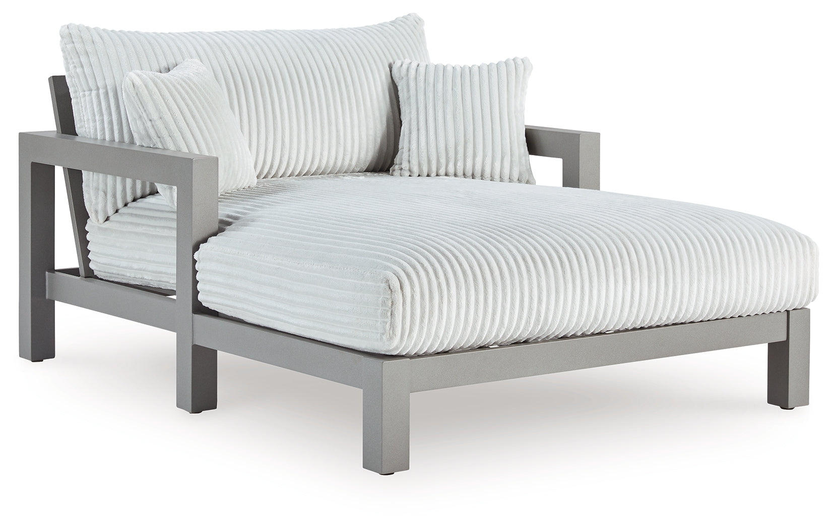 Sectionals for Less - Ashley Furniture - Hurley Park Outdoor - Chaise Lounge with Cushion / Gray - PCP695-815
