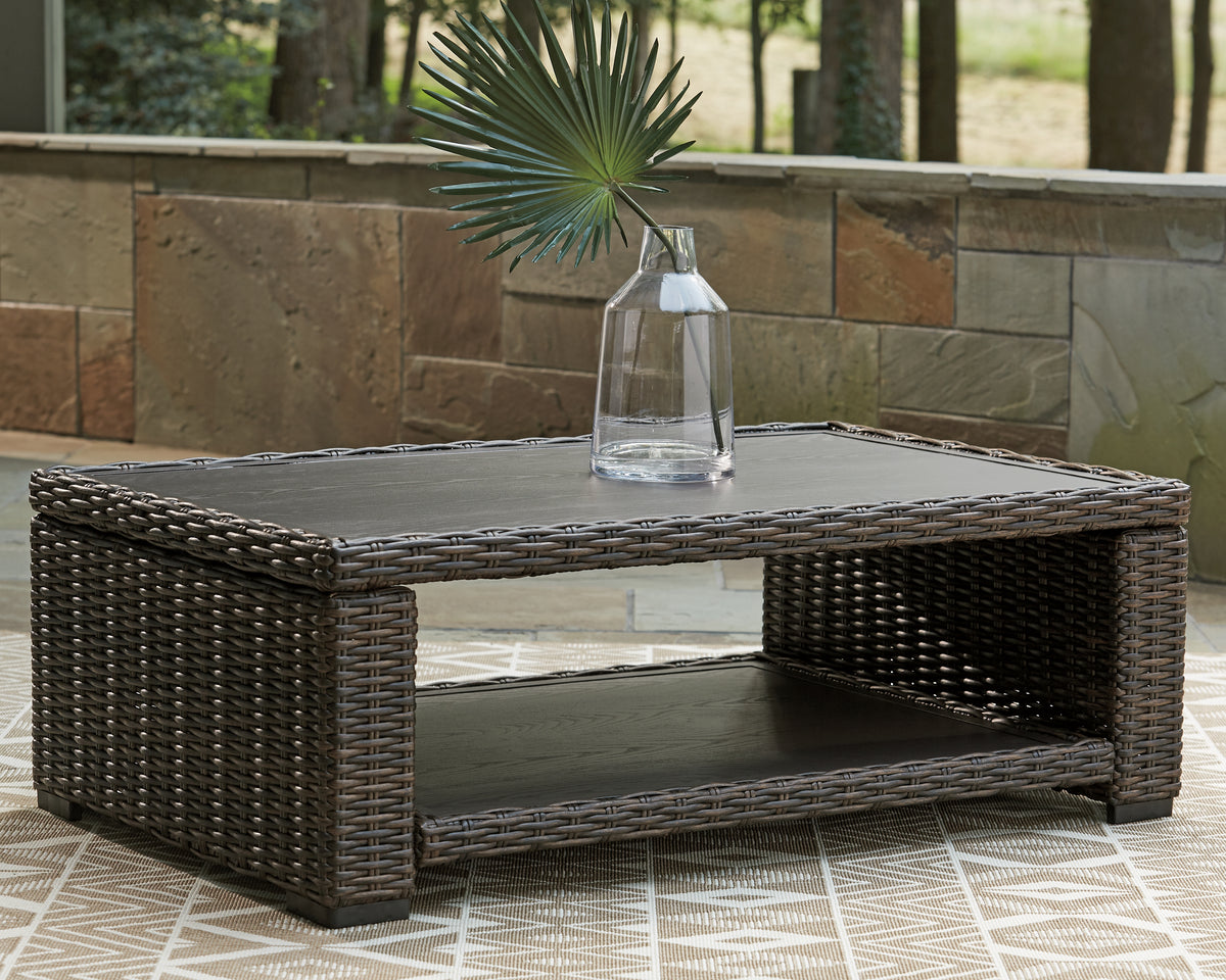 Sectionals for Less - Ashley Furniture - Grasson Lane Outdoor - Square End Table / Brown - P783-702