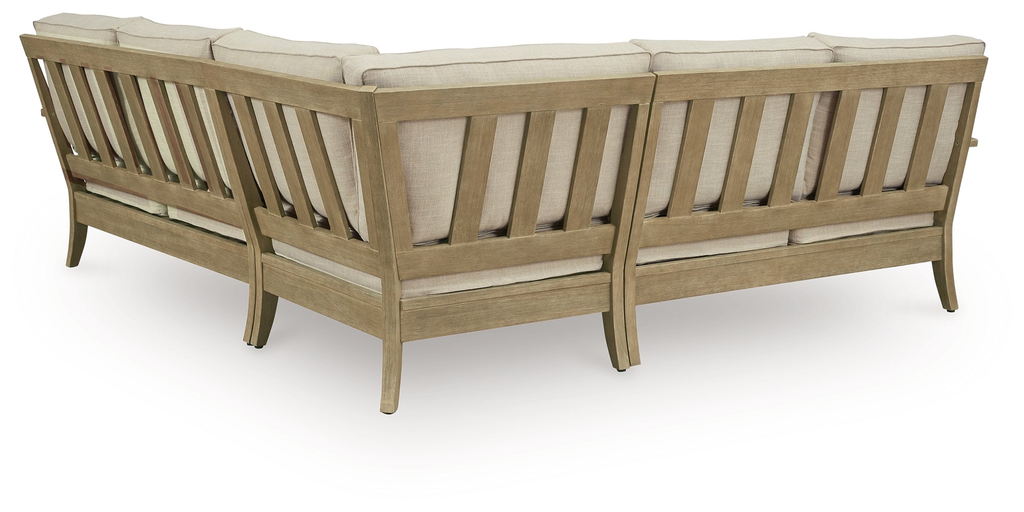 Sectionals for Less - Ashley Furniture - Clare View Outdoor - 3-Piece Outdoor Sectional / Beige - P801P10