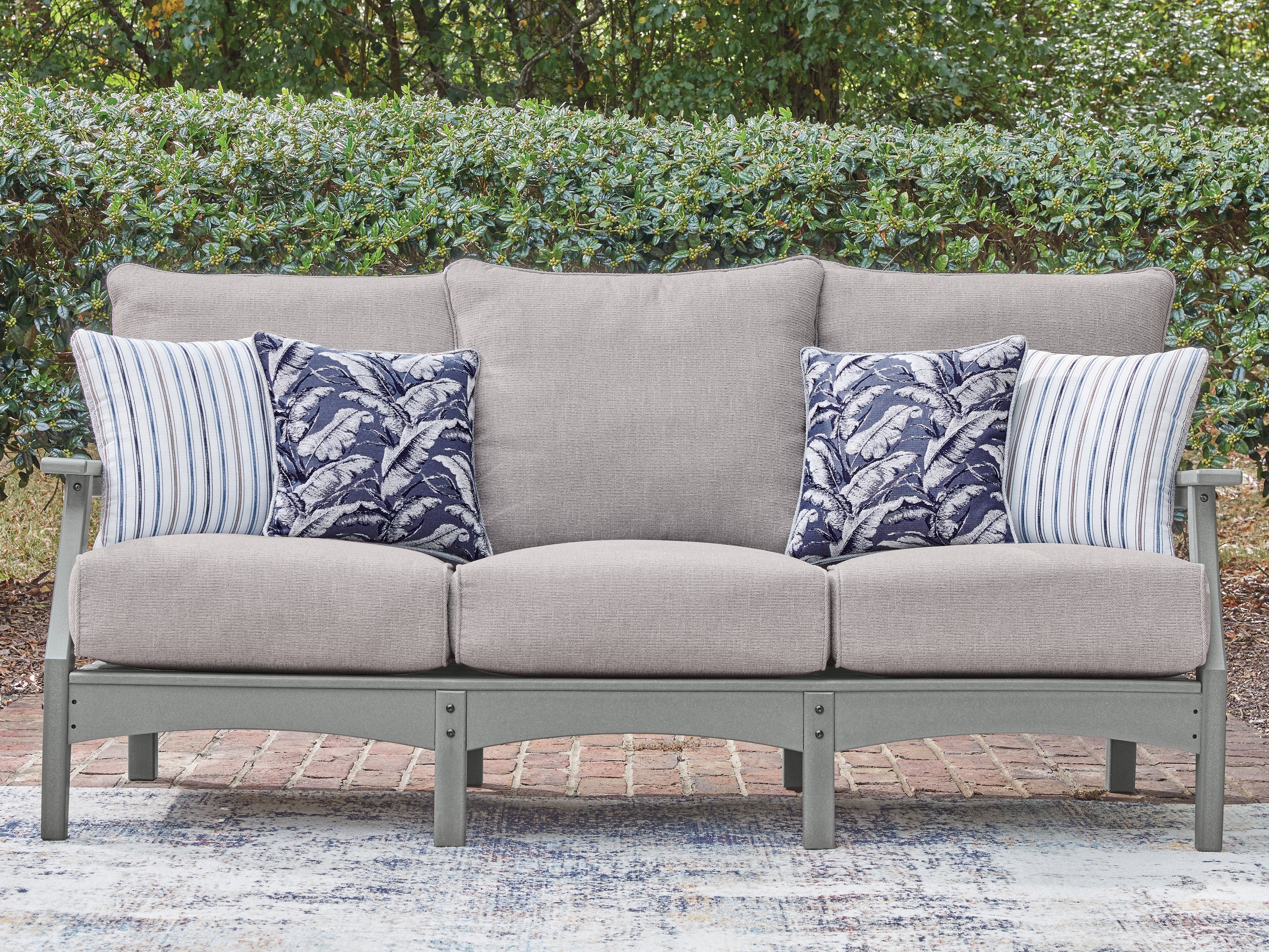 Sectionals for Less - Ashley Furniture - Cove Beach Outdoor - Sofa with Cushion - PCP803-838