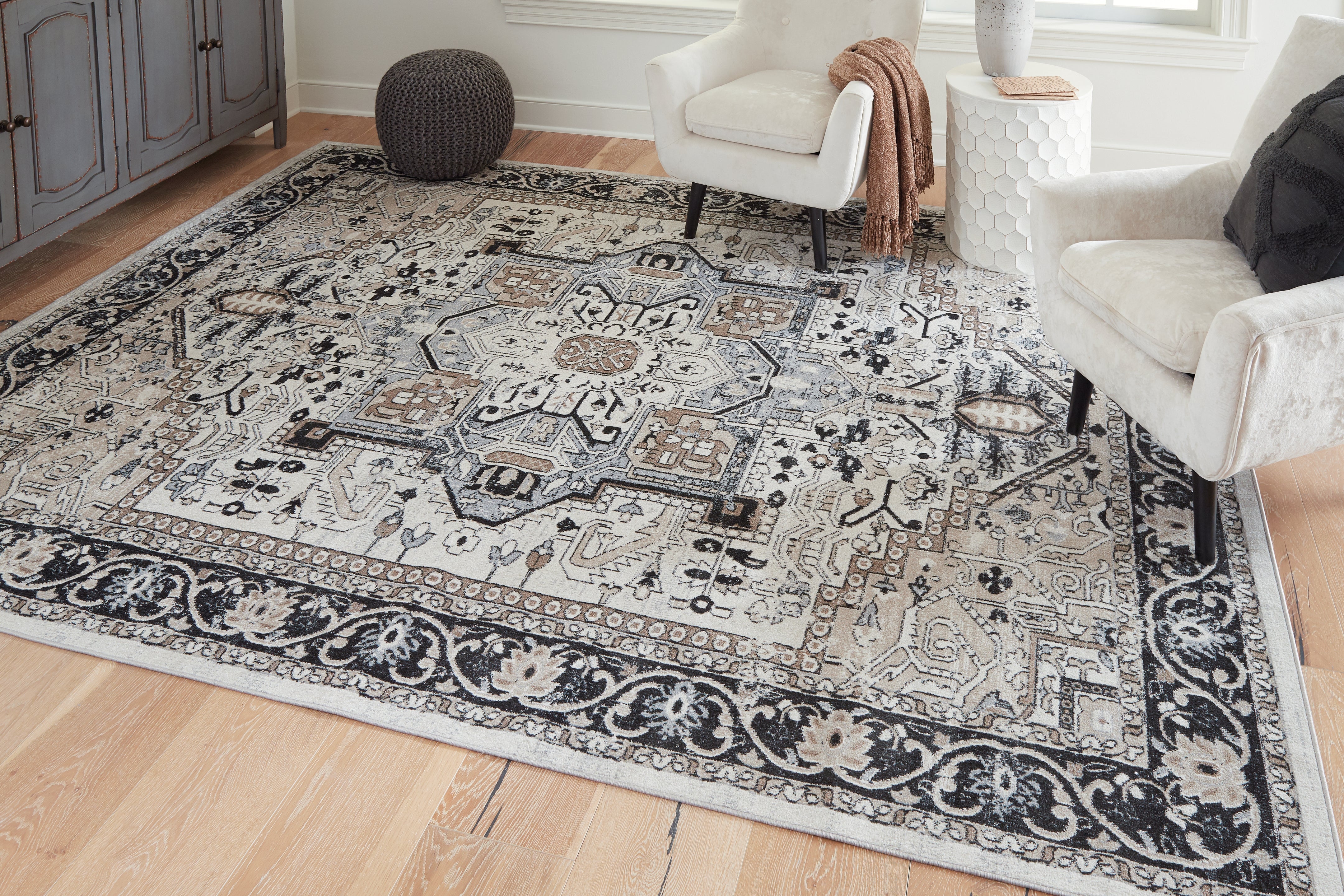 Sectionals for Less - Ashley Furniture - Gregmoore Rug - 7'9" x 9'11" Washable Rug / Multi - R405821