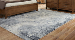 Sectionals for Less - Ashley Furniture - Langrich Rug - 7'10" x 10'6" Rug / Blue/Gray/Cream - R406131