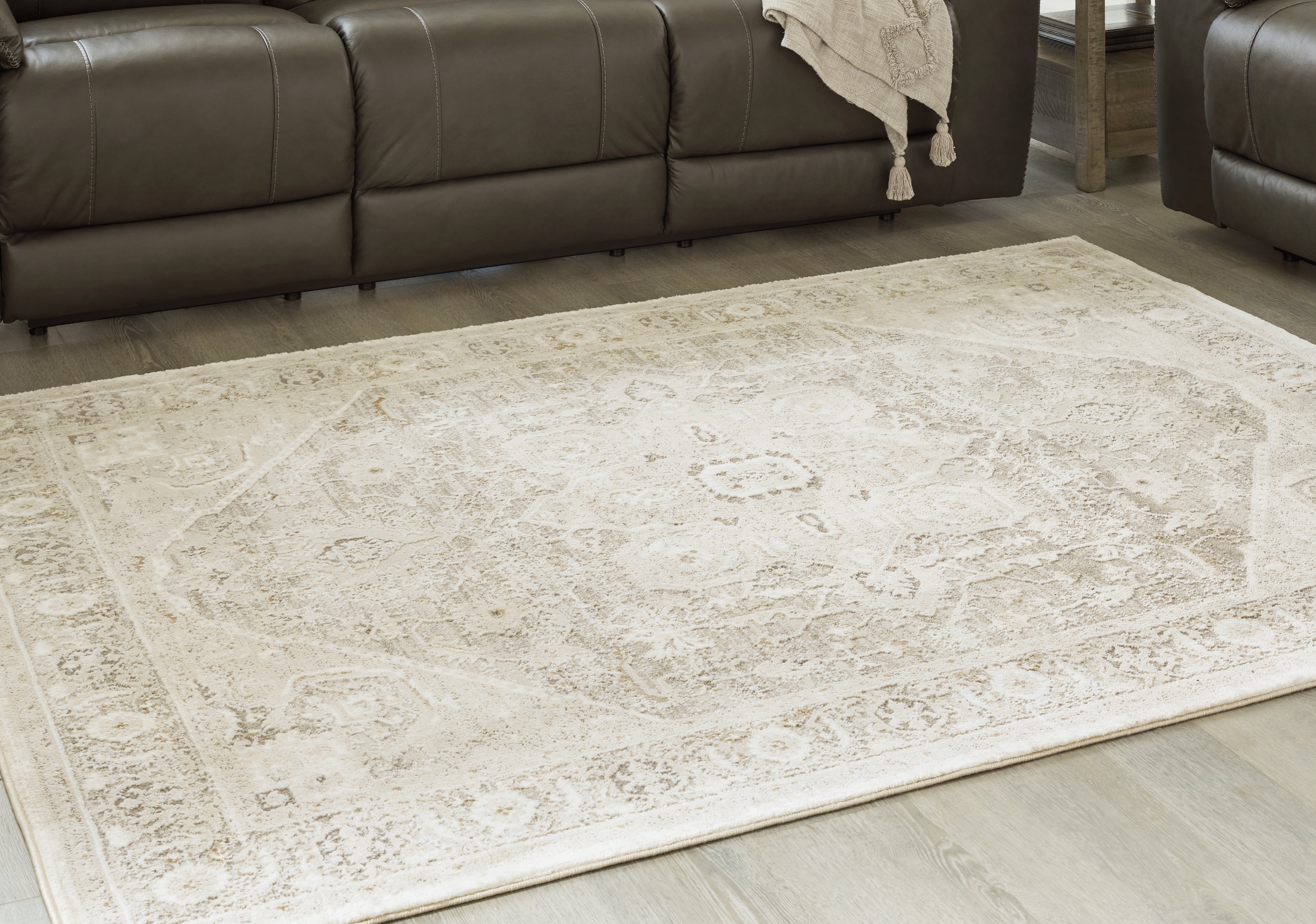 Sectionals for Less - Ashley Furniture - Gatwell Rug - 5' x 7' Rug / Ivory/Gray/Tan - R406512