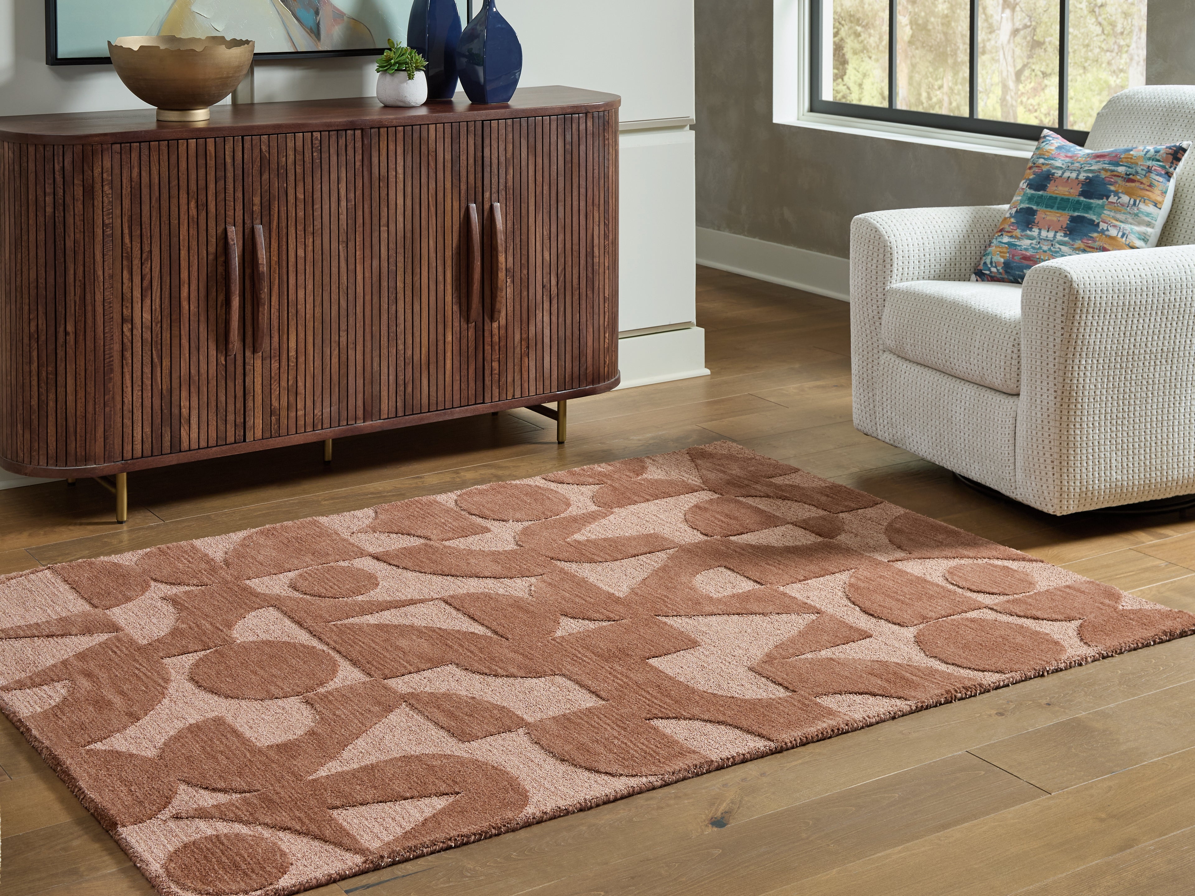 Sectionals for Less - Ashley Furniture - Perrenton Rug - 5' x 7' Rug / Clay - R407202