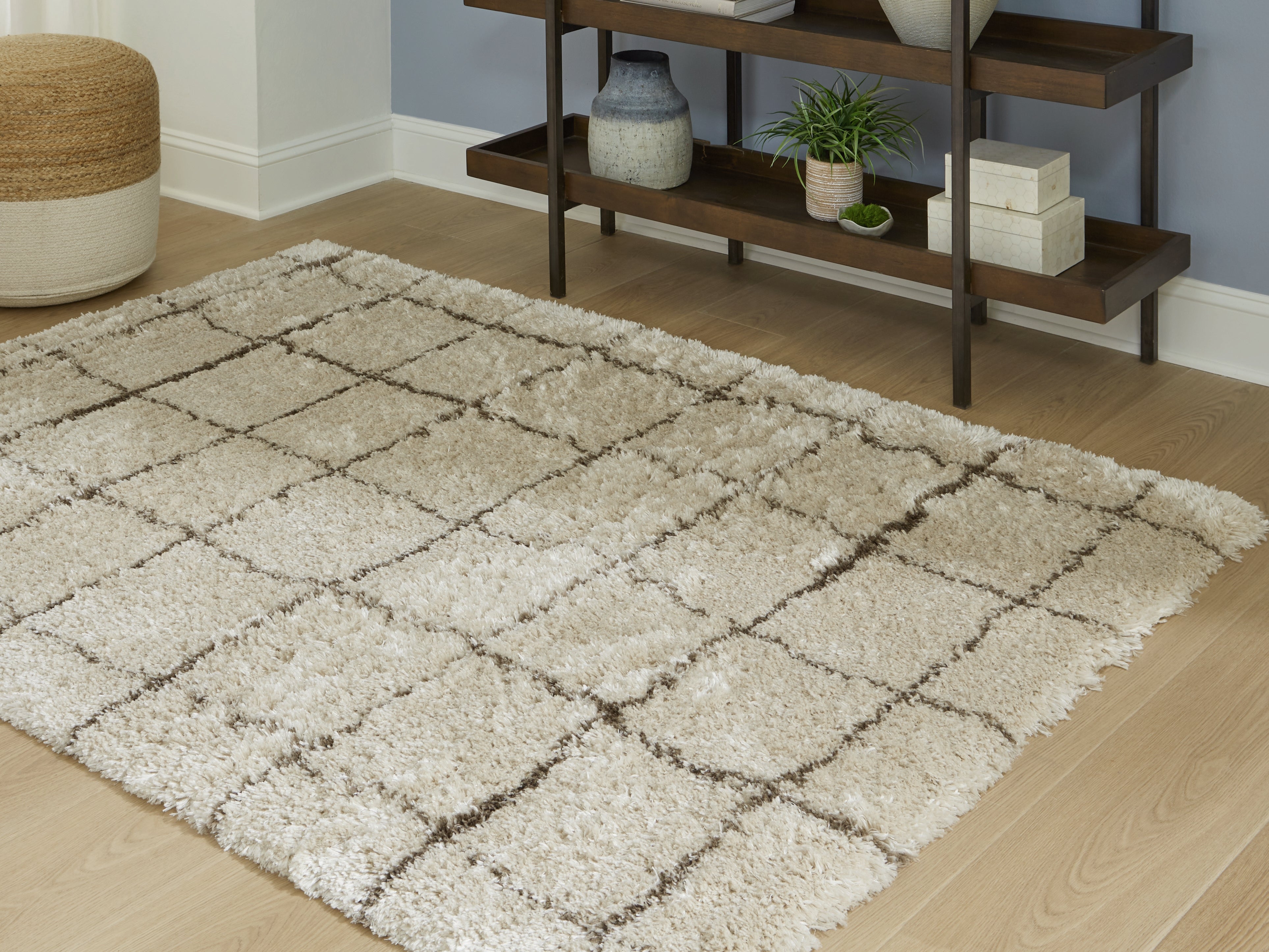Sectionals for Less - Ashley Furniture - Wrenlow Rug - 8' x 10' Rug / Cream/Brown - R407211