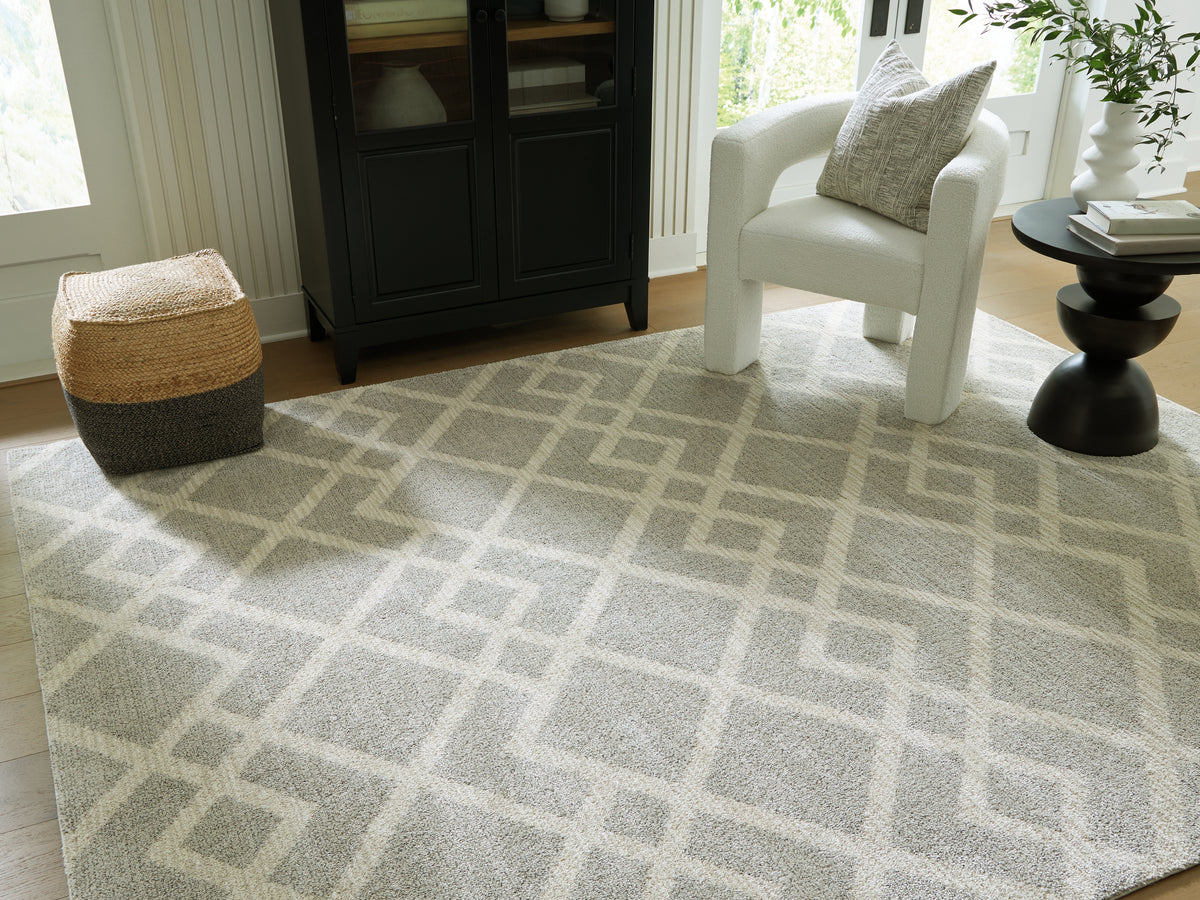 Sectionals for Less - Ashley Furniture - Unawick Rug - Large Rug / Gray/Ivory - R407331