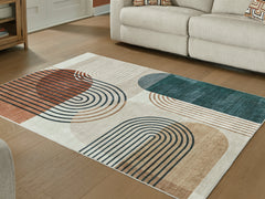 Sectionals for Less - Ashley Furniture - Farrendale Rug - Washable 5' x 7' Area Rug / Multi - R407382