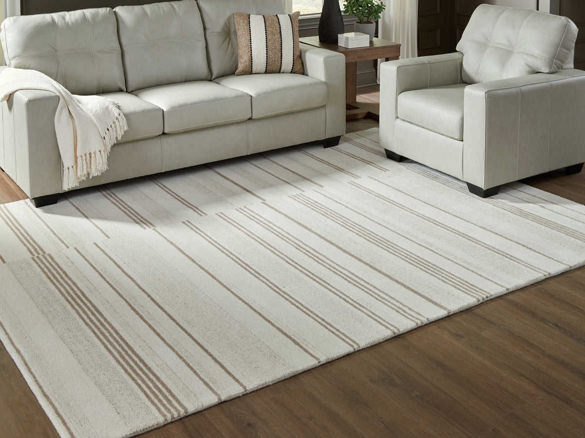Sectionals for Less - Ashley Furniture - Gadence Rug - 5' x 7' Area Rug / Ivory/Tan - R407642