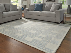 Sectionals for Less - Ashley Furniture - Dylanton Rug - 5' x 7' Area Rug / Ivory/Blue - R407812