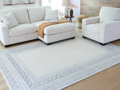 Sectionals for Less - Ashley Furniture - Azelhurst Rug - 7'8" x 10' Area Rug / Blue/Ivory/Gray - R407851