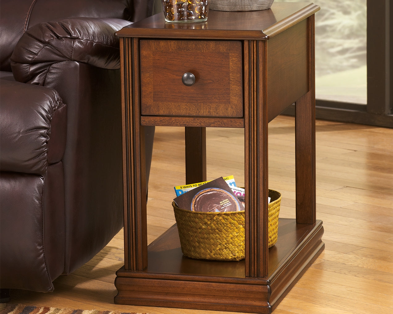 Sectionals for Less - Ashley Furniture - Breegin Chairside End Table - Chair Side End Table / Brown - T007-527