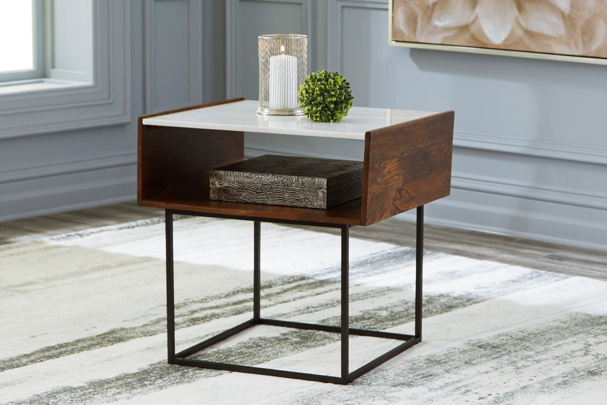 Sectionals for Less - Ashley Furniture - Rusitori End Table - Rectangular End Table / Multi - T169-3