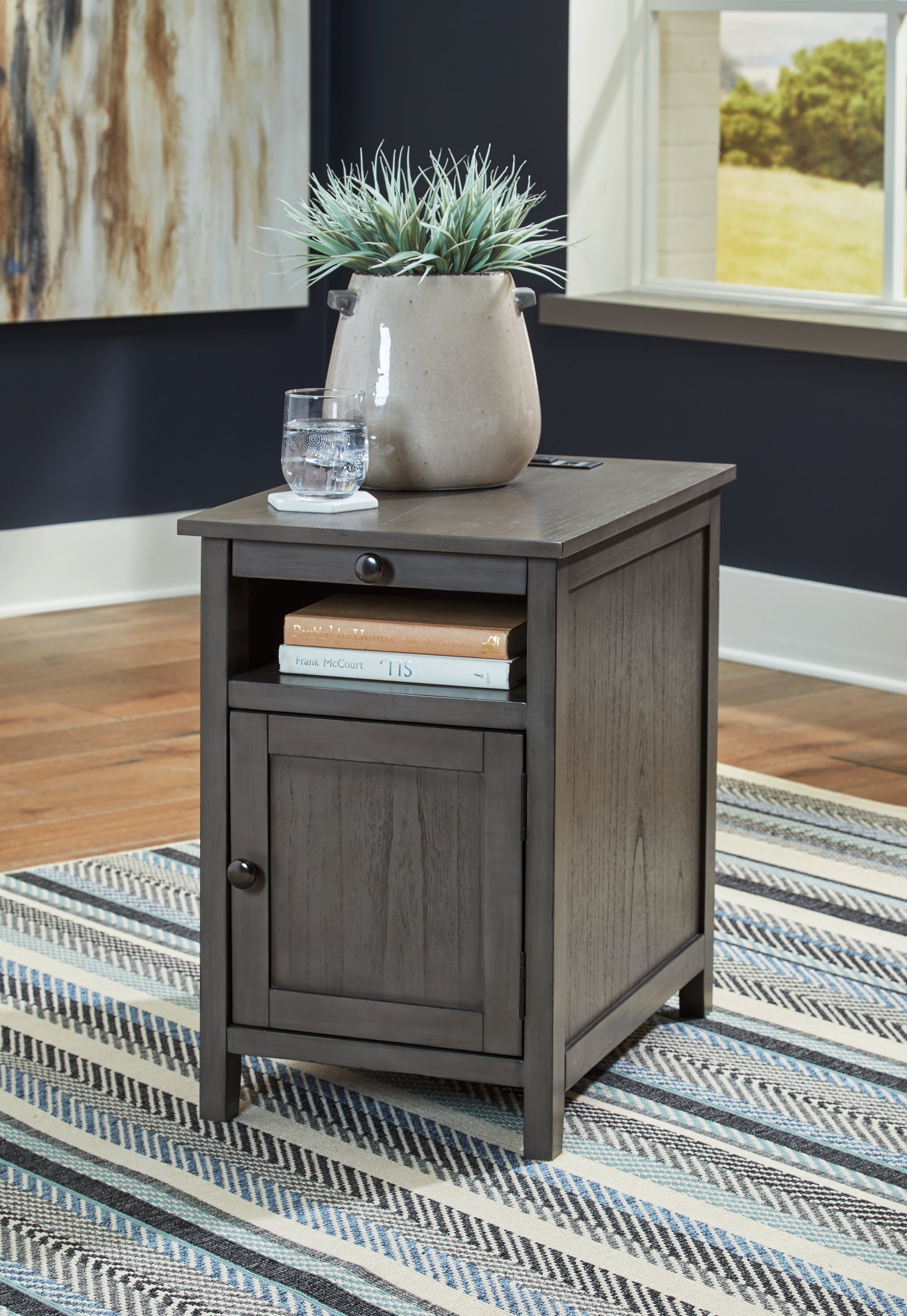 Sectionals for Less - Ashley Furniture - Treytown Chairside End Table - Chair Side End Table / Gray - T300-317