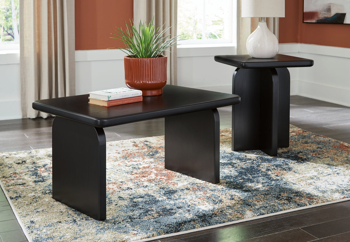 Sectionals for Less - Ashley Furniture - Mitchalli Table (Set of 2) - Occasional Table Set (Set of 2) / Black - T313-12