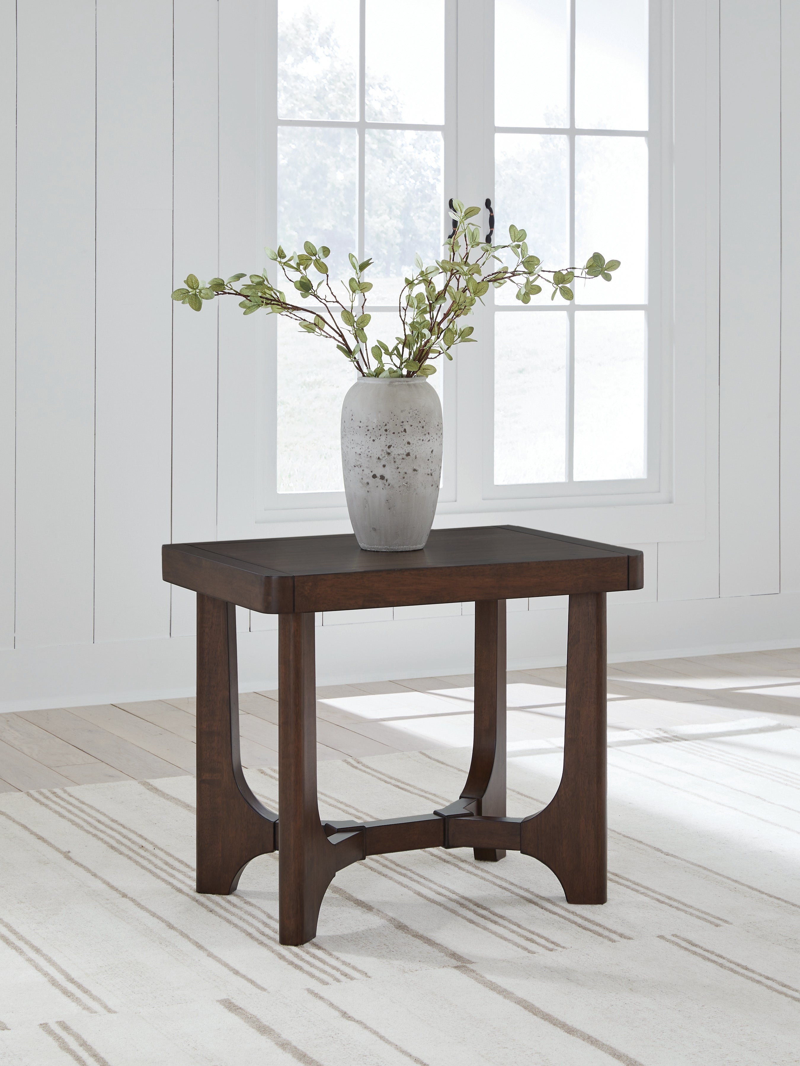 Sectionals for Less - Ashley Furniture - Korestone End Table - Rectangular End Table / Dark Brown - T438-3
