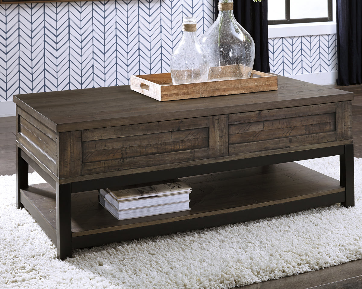 Sectionals for Less - Ashley Furniture - Johurst Coffee Table with Lift Top - LIFT TOP COCKTAIL TABLE / Grayish Brown - T444-9