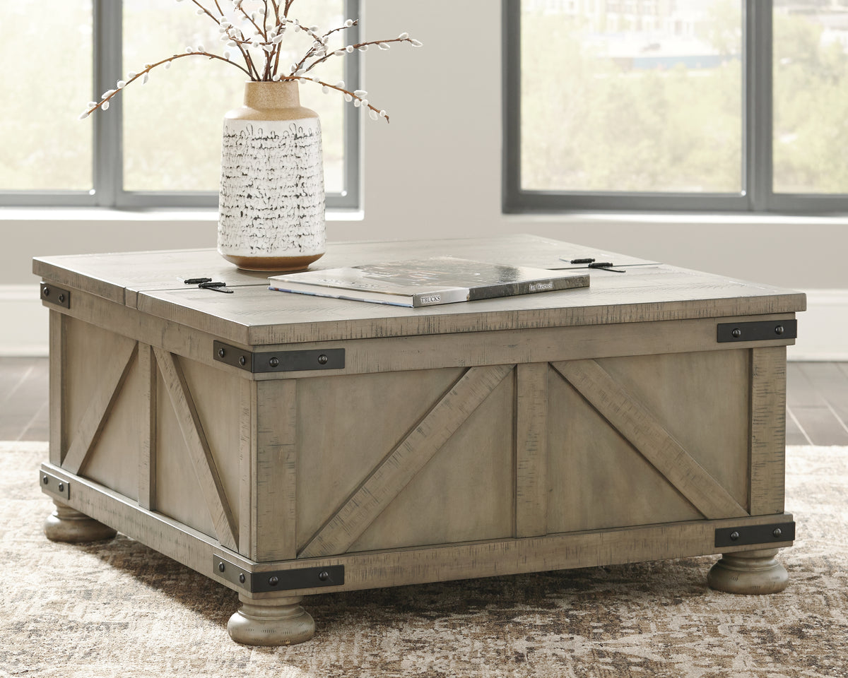 Sectionals for Less - Ashley Furniture - Aldwin Coffee Table With Storage - Cocktail Table with Storage / Gray - T457-20