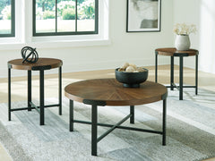 Sectionals for Less - Ashley Furniture - Crosstrail Table (Set of 3) - Occasional Table Set (3/CN) / Brown - T483-13