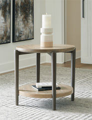 Sectionals for Less - Ashley Furniture - Dyonton End Table - Round End Table / Light Grayish Brown - T574-6