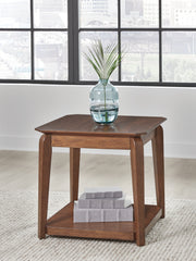 Sectionals for Less - Ashley Furniture - Trenmour End Table - Square End Table / Medium Brown - T596-2