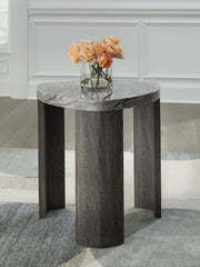 Sectionals for Less - Ashley Furniture - Surmour End Table - Triangle End Table / Gray/Brown - T600-6